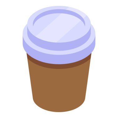 Kap ikonu izometrik vektörüne geçmek için. Çantanı topla. Şeker ürünü