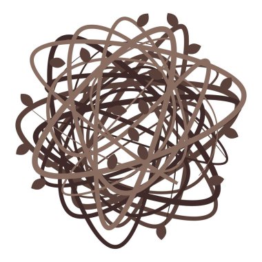 Tumble ot ikonu izometrik vektörü. Çöl topu. Kuru çalı