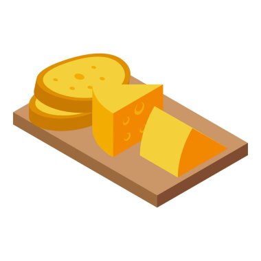 Sommelier şarap peyniri ikonu izometrik vektörü. Cam alkol. Halk partisi