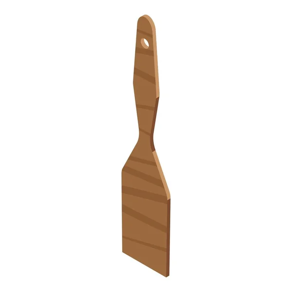 Wood Spatula Icon Isometric Vector Cooking Food Cutlery Tool — Stock Vector
