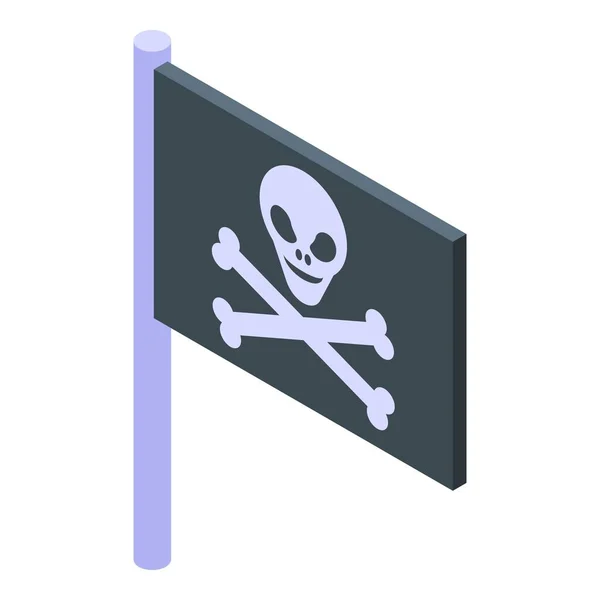 Piratenurheberrecht Symbol Isometrischen Vektor Rechtsschutz Digitales Patent — Stockvektor
