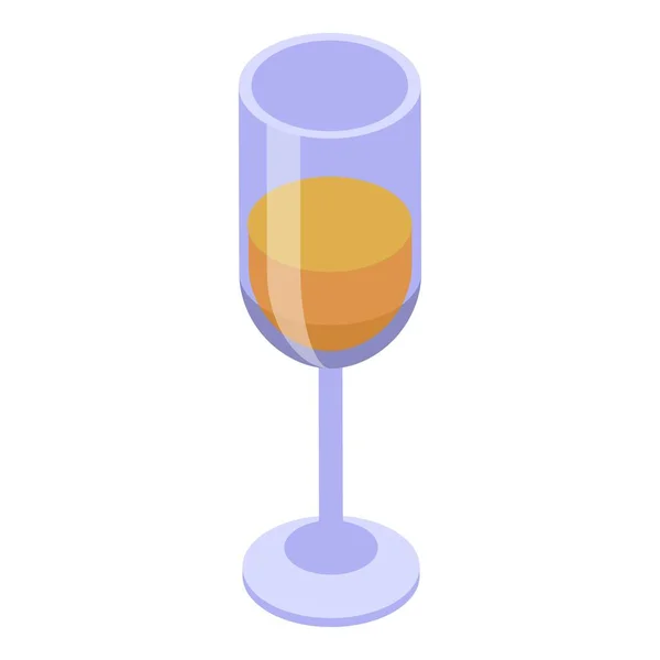 Weinglas Symbol Isometrischer Vektor Alkoholsommelier Frauen Trinken — Stockvektor