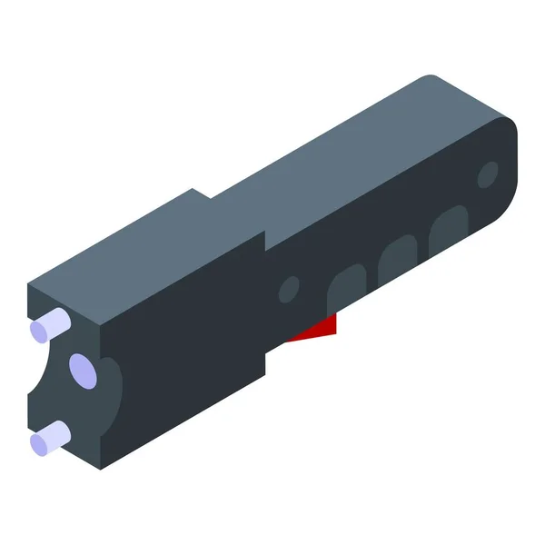 Icône Pistolet Paralysant Vecteur Isométrique Auto Combat Attaque — Image vectorielle