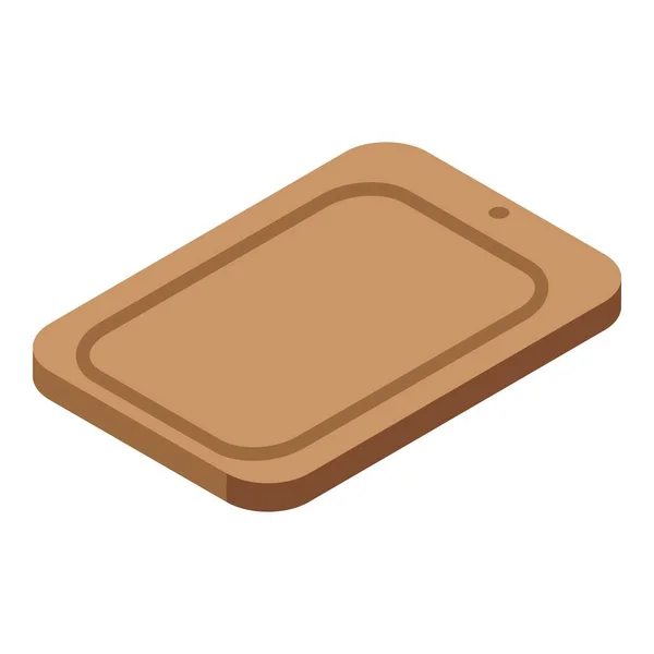 Stove Wooden Board Icon Isometric Vector Table Wood Cooking Tool — Stock Vector