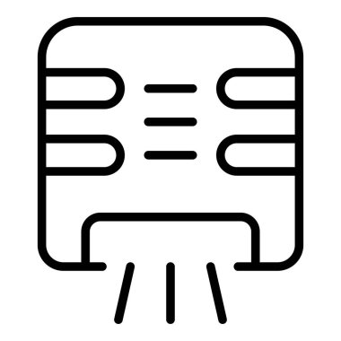 Sıcak otomobil kurutma simgesi ana hatları vektörü. El makinesi. Hava kuru.