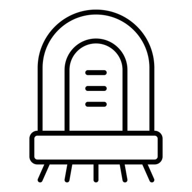 Kurutucu hava dağıtım ikonu ana hatları vektörü. Kağıt havlu. Sıcak sabun.