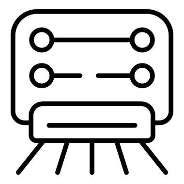 Tuvalet kurutma ikonu ana hatları vektörü. Hava makinesi. Kağıt dağıtıcı