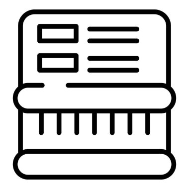 Elle kurutma simgesi ana hatları vektörü. Hava makinesi. Sembol kağıdı