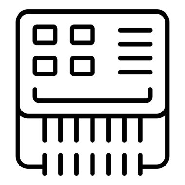 Hava kurutma ikonu ana hatları vektörü. El kurutma makinesi. Kağıt dağıtıcı