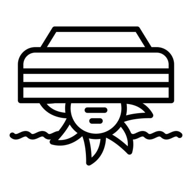 Tarımsal simge ana hatları vektörü. Makine çiftliği. Tarım ekipmanları