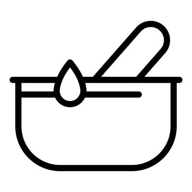 Dekorasyon simgesi dış hat vektörünü kaldır. Mum cilası. Saç kremi.