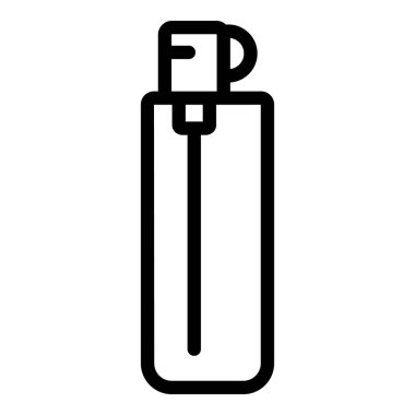 Vape simgesi ana hat vektörü. Puro yanığı. Duman filtresi