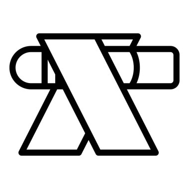 Puro kesme ikonu ana hat vektörü. Sigara tütünü. Sigara filtresi