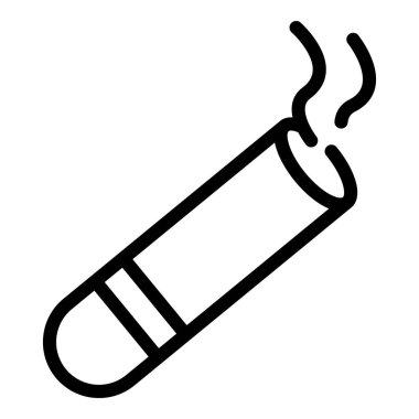 Puro simgesi ana hat vektörü. Sigara tütünü. Tüttüren yelek