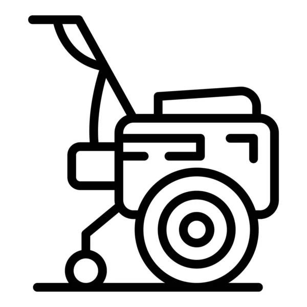 Combine Cultivator Icon Outline Vector Farm Machine Agriculture Equipment — Stock Vector