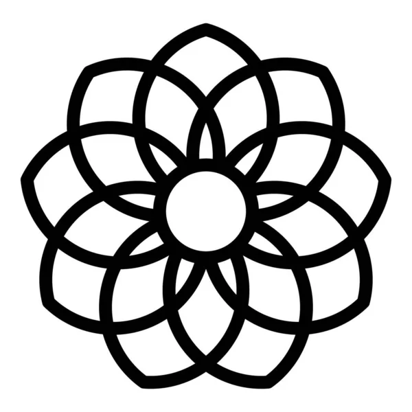 Спа Квітка Значок Контур Вектор Свічковий Віск Кремовий Келих — стоковий вектор