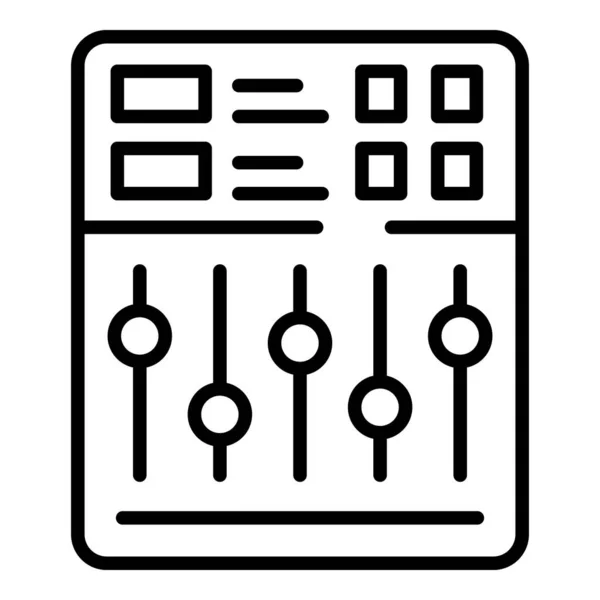 Sampler Synthesizer Icon Outline Vector Piano Audio Instrument — Stock Vector