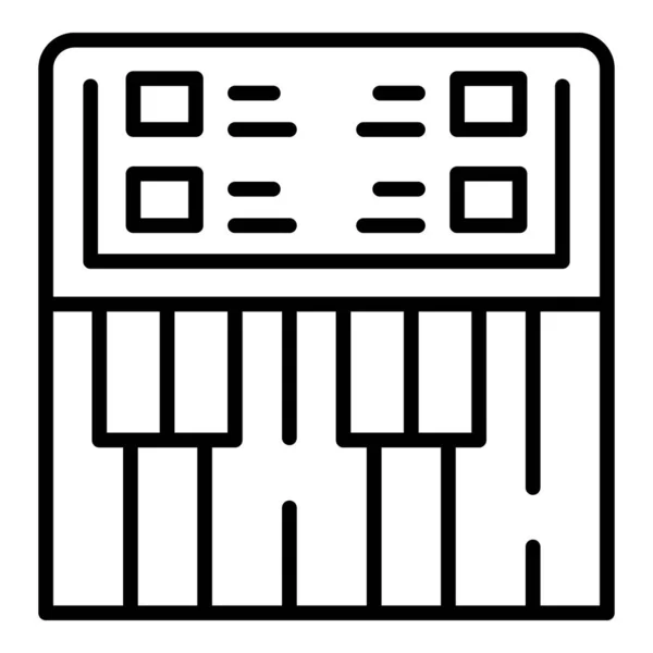 合成ボタンアイコンアウトラインベクトル Dj音楽 オーディオ機器 — ストックベクタ