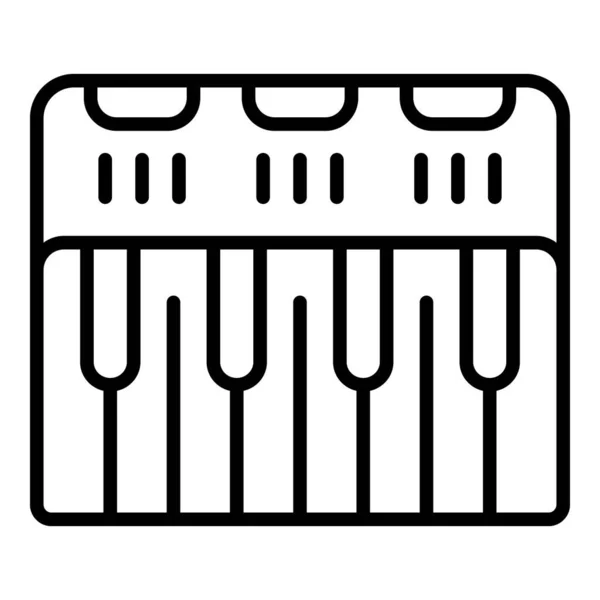 Synthesizer Controller Icon Outline Vector Music Audio Instrument — Stock Vector