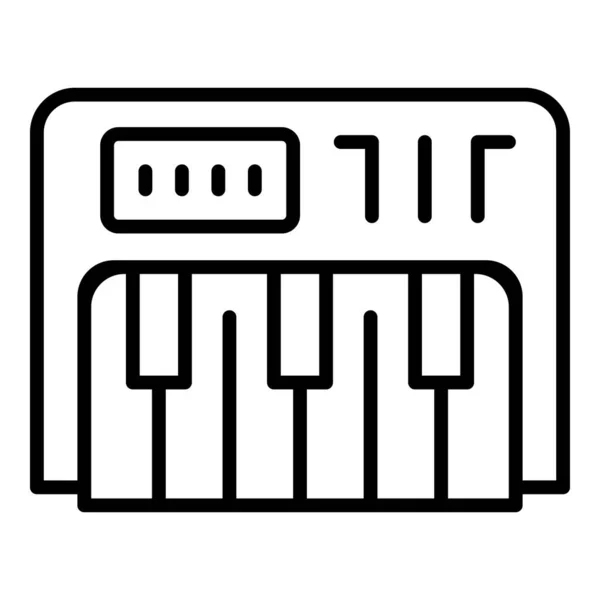 Konsertsynt Ikon Skissera Vektor Piano Ljudinstrument — Stock vektor