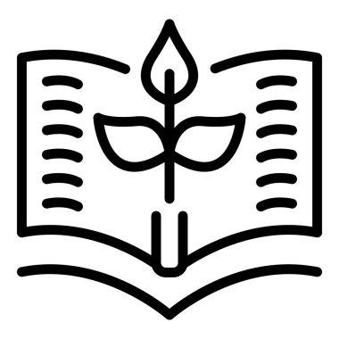 İş kitabı simgesi ana hatları vektörü. İş için. İş ekibi