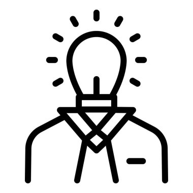 İyileştirme fikri ikon ana hatları vektörü. Pozitif zihin. Denge enerjisi