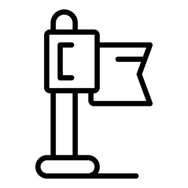 Bayrak eğitim seviyesi ikon ana hatları vektörü. Kişisel başarı. Beyni öğren