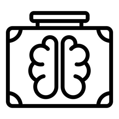 Beyin durumu ikonu ana hat vektörü. Vizyon güvencesi. Ana görev