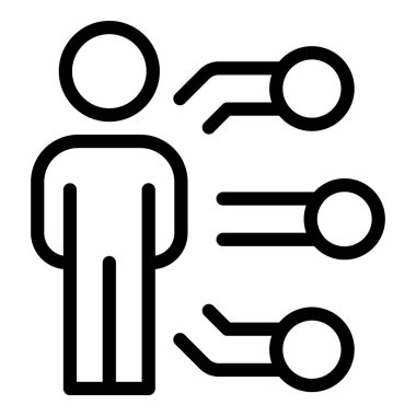 Müşteri bütünlüğü ikon ana hatları vektörü. Ana görev. Dürüstlük vizyonu