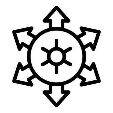 Yıldız bütünlüğü ikonu ana hat vektörü. Güven vizyonu. Kültür işi