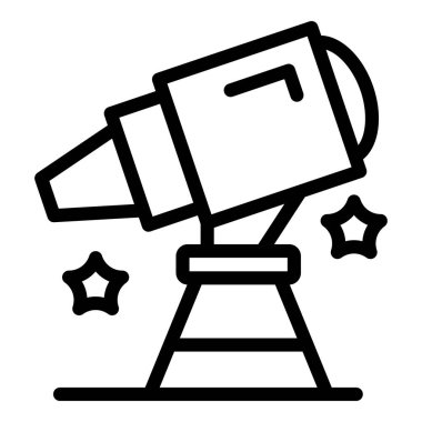 Uzay teleskobu simgesi ana hat vektörü. Ana görev. Güven vizyonu