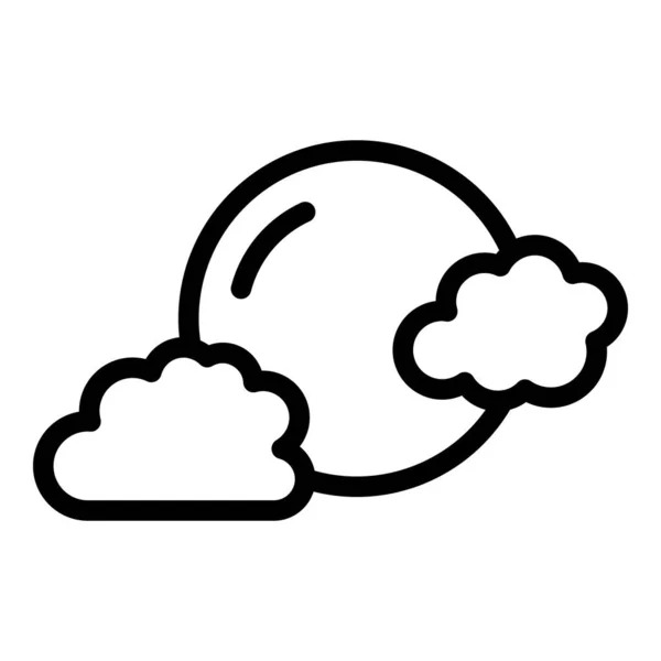 Cloudy Lifestyle Icon Outline Vector Mind Health Balance Energy — Stock Vector