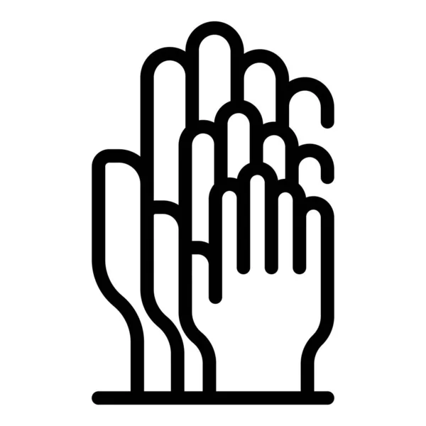 Κρατήστε Χέρι Μεγαλώνουν Διάνυσμα Περίγραμμα Εικονίδιο Υγεία Μυαλού Χαλαρώστε Θεραπεία — Διανυσματικό Αρχείο