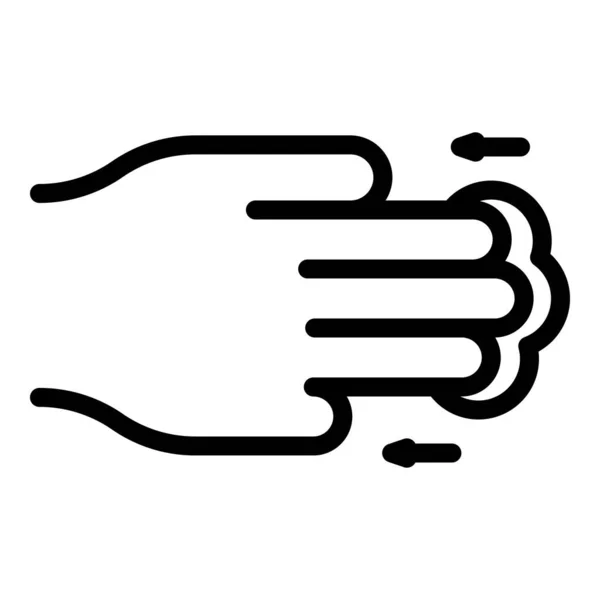 Умный Вектор Контура Пальца Телефонное Приложение Цифровое Касание — стоковый вектор