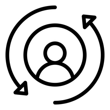 İnsan metabolizması ikonu ana hatları vektörü. Diyet enerjisi. Kimyasal cisim