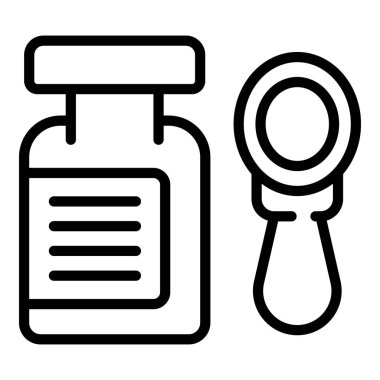 Bebek maması araçları ikon ana hatları vektörü. Çocuk bakımı. Süt hemşire.