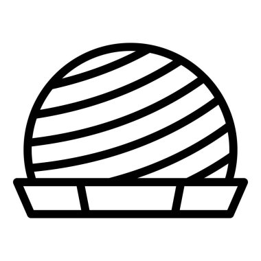 Çikolata paketi ikon ana hatları vektörü. Şeker yiyecekler. Pastanede tatlı.