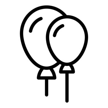 Çikolata festivali balon ikonu ana hatları vektörü. Şeker yiyecekler. Pasta çöreği.