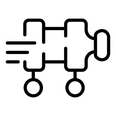 Hızlı su dağıtım ikonu ana hatları vektörü. Bir galon soğutucu. Şirket içkisi