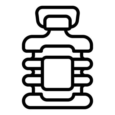 Su şişesi ikonu ana hat vektörü. Ofis içkisi. Teslimat servisi