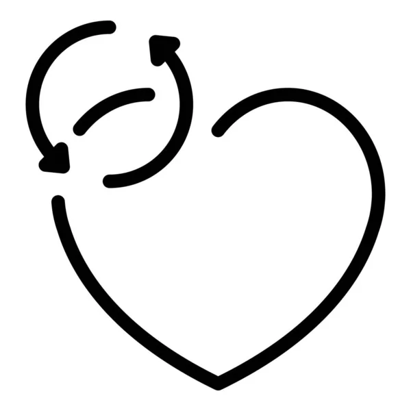 Διάνυσμα Περίγραμμα Εικονιδίου Καρδιάς Ανθρώπινο Σύστημα Ενέργεια Του Σώματος — Διανυσματικό Αρχείο