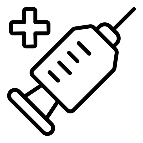 Medical Syringe Icon Outline Vector Baby Care Mother Health — Stock Vector