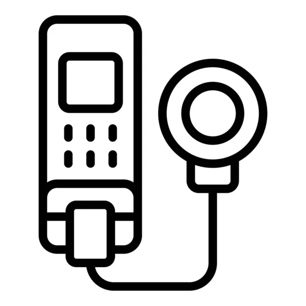Powerbank Tube Icon Outline Vector Batterijlading Elektriciteitsaccumulator — Stockvector