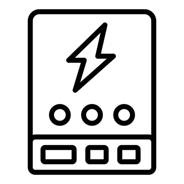 Vecteur Contour Icône Pleine Énergie Câble Usb Solaire Électrique — Image vectorielle