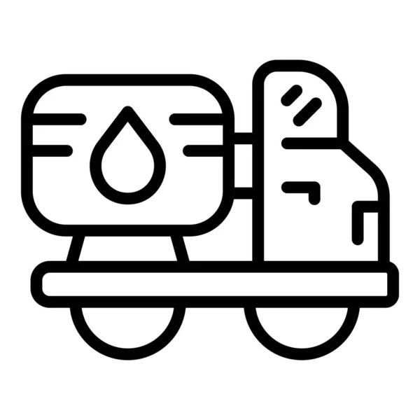Νερό Υπηρεσία Φορτηγό Εικονίδιο Περίγραμμα Διάνυσμα Αυτοκίνητο Παράδοσης Ποτό Γραφείου — Διανυσματικό Αρχείο