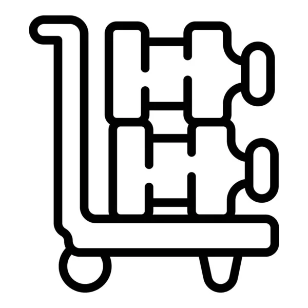 Warenkorb Gallone Wasser Symbol Umrissvektor Cooler Company Leistungserbringung — Stockvektor