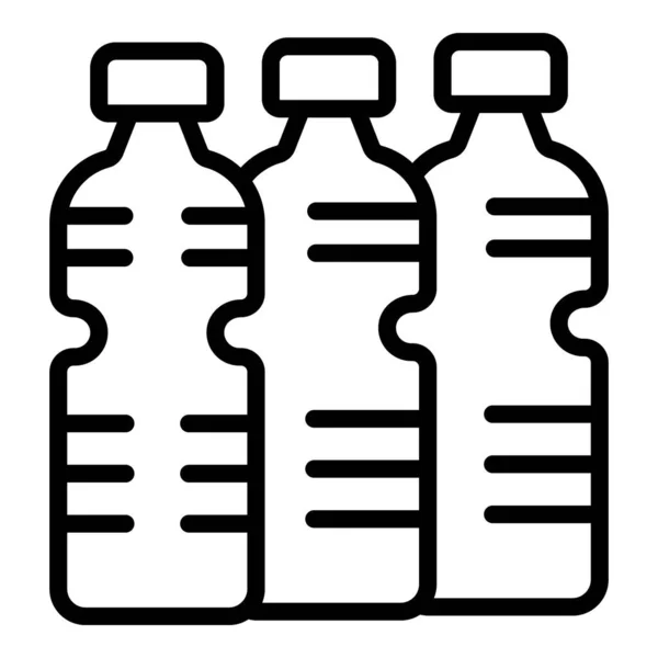 Plastikwasserflaschensymbole Umreißen Vektor Gallonenkühler Leistungserbringung — Stockvektor