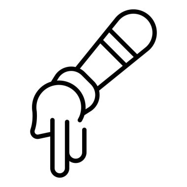 Sanat kalem ikonu ana hatları vektörü. Okul resimleri. Oda paleti