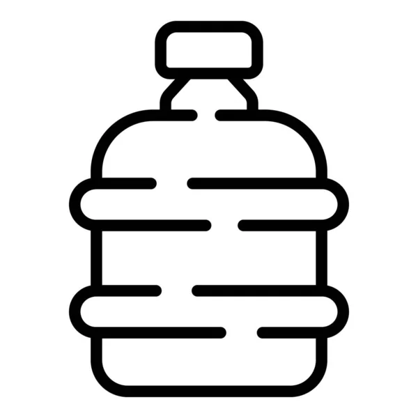 水办公室瓶子图标勾勒病媒 提供服务 公司饮料 — 图库矢量图片