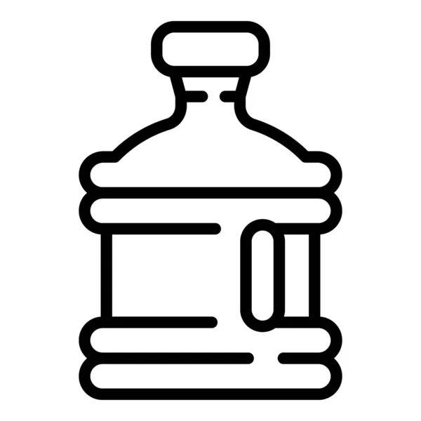Wasserkühler Lieferung Symbol Umrissvektor Unternehmensbüro Trinkmineral — Stockvektor